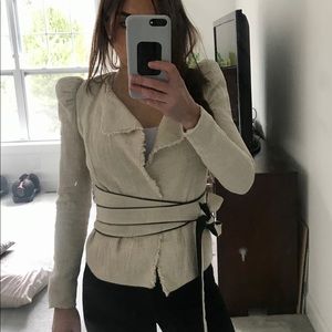Zara blazer linen xs